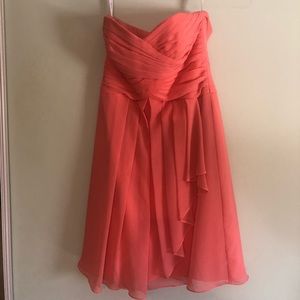 David’s bridal short coral dress (size 4)